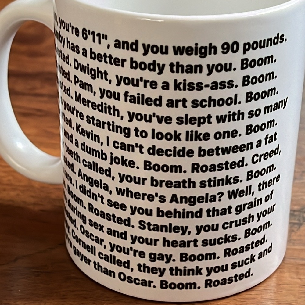 the office michael scott roast quoted mug